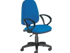 SILLA ROCADA CON BRAZOS COLOR AZUL DIAMETRO BASE 610 MM RESPALDO DE 490 MM X 420 MM