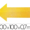 SIMBOLO ADHESIVO DURABLE PVC FORMA DE FLECHA PARA DELIMITACION SUELO AMARILLO 200X100X0,7 MM PACK DE 10