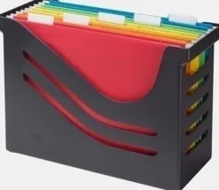 SOPORTE PARA CARPETAS COLGANTES TARIFOLD PLASTICO 100% RECICLADO COLOR NEGRO 357 X 252 X 151 MM