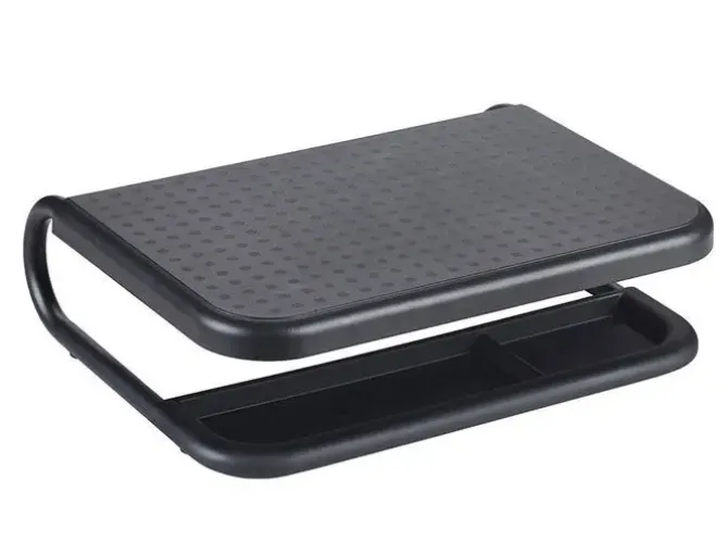 SOPORTE Q-CONNECT PARA PORTATIL Y MONITOR DE PC CON BANDEJA ORGANIZADORA COLOR NEGRO