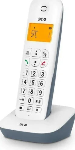 SPC AIR TELEFONO FIJO INALAMBRICO - PANTALLA RETROILUMINADA 35X22MM - IDENTIFICACION DE LLAMADAS - CONEXION A RED TELEFONICA - MODO MUTE - 5 MELODIAS - 2 COLORES - TECNOLOGIA ECO - TRANSFERENCIA DE LL