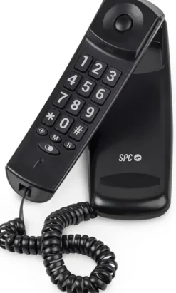 SPC ORIGINAL LITE 2 TELEFONO FIJO - SIN PILAS - SIN CONEXION A LA LUZ - INDICADOR LUMINOSO - 10 MEMORIAS INDIRECTAS - COMPACTO Y LIGERO - COLOR NEGRO