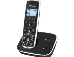 SPC TELEFONO FIJO INALAMBRICO PARA MAYORES - TECLAS Y NUMEROS EXTRAGRANDES - VOLUMEN DE AURICULAR AMPLIFICADO - AGENDA Y 2 MEMORIAS DIRECTAS - IDENTIFICADOR DE LLAMADAS Y MANOS LIBRES - PILAS RECARGAB