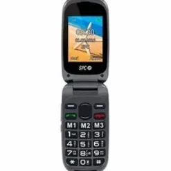 SPC TELEFONO MOVIL PARA MAYORES CON BOTONES GRANDES - TAPA Y BOTONES RETROILUMINADOS - BOTON SOS Y BOTONES DE MARCACION DIRECTA - CONTROL REMOTO MEDIANTE SMS - DOBLE PANTALLA, BASE DE CARGA Y CONECTIV