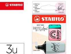 STABILO BOSS MINI PASTEL LOVE ESTUCHE DE 3 UNIDADES REF.081562