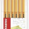 STABILO POINT 88 PACK DE 6 ROTULADORES DE PUNTA FINA DE FIBRA - TRAZO DE 0.4 MM - TINTA CON BASE DE AGUA - COLORES SURTIDOS