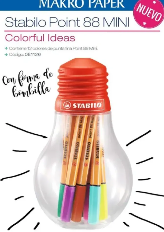 STABILO ROTULADOR STABILO POINT-88 MINI 12COL 688/12-06 MAK081126