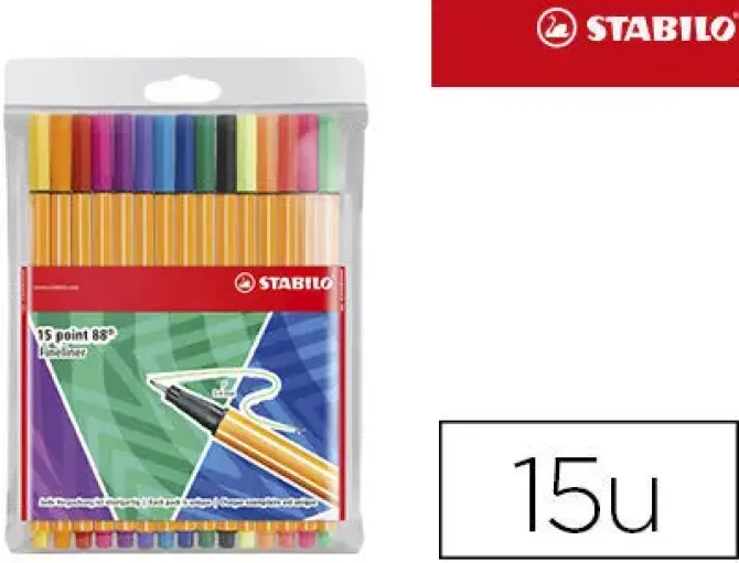 STABILO ROTULADOR STABILO POINT-88 15COLORES 8815-3 MAK118622