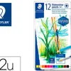 STAEDTLER 146 10C PACK DE 12 LAPICES DE COLORES ACUARELABLES - RESISTENTES A LA ROTURA - COLORES SURTIDOS