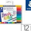 STAEDTLER 3004 PACK DE 12 ROTULADORES DE DOBLE PUNTA PARA LETTERING - COLORES SURTIDOS