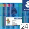 STAEDTLER ERGOSOFT 157 PACK DE 24 LAPICES DE COLORES - DISEÑO ERGONOMICO - SUPERFICIE ANTIDESLIZANTE - COLORES SURTIDOS