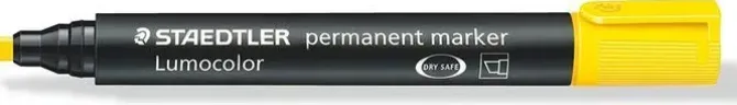 STAEDTLER LUMOCOLOR 350 ROTULADOR PERMANENTE - SECADO RAPIDO - PUNTA 2 - 5 MM APROX - COLOR AMARILLO