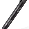 STAEDTLER LUMOCOLOR 352 ROTULADOR PERMANENTE - PUNTA REDONDA - TRAZO 2MM APROX - CAPUCHON CON CLIP - SECADO RAPIDO - COLOR NEGRO