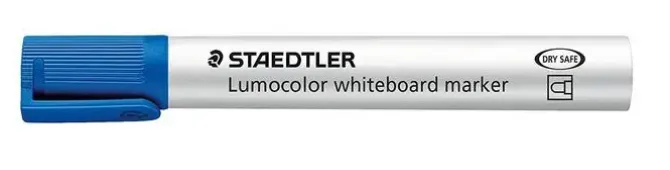 STAEDTLER LUMOCOLOR 351 ROTULADOR PARA PIZARRA - PUNTA REDONDA - TRAZO 2MM - CAPUCHON CON CLIP - COLOR AZUL