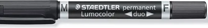 STAEDTLER LUMOCOLOR 348 ROTULADOR PERMANENTE DE DOBLE PUNTA - SECADO RAPIDO - COLOR NEGRO