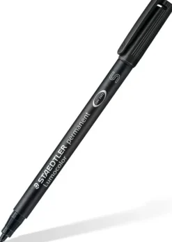 STAEDTLER LUMOCOLOR PERMANENT 313 ROTULADOR PERMANENTE DE PUNTA FINA - TRAZO 0.4MM - SECADO RAPIDO - COLOR NEGRO