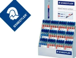 STAEDTLER MARS MICRO CARBON 250 EXPOSITOR DE 144 TUBOS DE MINAS - EXTRAORDINARIA ELASTICIDAD - GRADUACIONES SURTIDAS