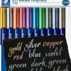 STAEDTLER METALLIC CALLIGRAPHY PACK DE 10 ROTULADORES PARA CALIGRAFIA - TRAZO 2.8MM - COLORES SURTIDOS