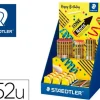STAEDTLER NORIS 120 EXPOSITOR CON LAPICES + SACAPUNTAS + GOMAS DE BORRAR
