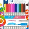 STAEDTLER NORIS 3280 PACK DE 10 ROTULADORES CON DOBLE PUNTA - TRAZOS 1MM Y 3MM APROX - COLORES SURTIDOS