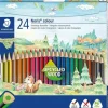 STAEDTLER NORIS COLOUR 187 PACK DE 24 LAPICES TRIANGULARES DE COLORES - RESISTENCIA A LA ROTURA - COLORES SURTIDOS