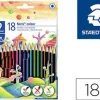STAEDTLER NORIS COLOUR 185 PACK DE 18 LAPICES HEXAGONALES DE COLORES - RESISTENCIA A LA ROTURA - COLORES SURTIDOS