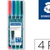 STAEDTLER ROTULADOR STAEDTLER LUMOCOLOR"M" 4COL 317 WP4 MAK249461