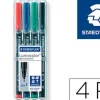 STAEDTLER ROTULADOR STAEDTLER LUMOCOLOR"F" 4COL 318 WP4 MAK249467