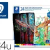 STAEDTLER SUPER SOFT 149C PACK DE 24 LAPICES DE COLORES - MINA EXTRA SUAVE - COLORES SURTIDOS
