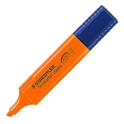 STAEDTLER TEXTSURFER CLASSIC 364 MARCADOR FLUORESCENTE - PUNTA BISELADA - TRAZO ENTRE 1 - 5MM - TINTA CON BASE DE AGUA - COLOR NARANJA