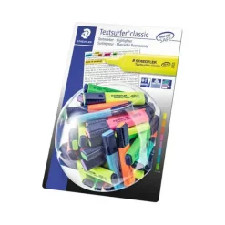 STAEDTLER TEXTSURFER CLASSIC 364 EXPOSITOR DE 100 MARCADORES FLUORESCENTES - PUNTA BISELADA 1 - 5 MM APROX - SECADO RAPIDO - COLORES SURTIDOS