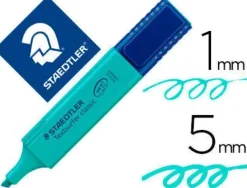 STAEDTLER TEXTSURFER CLASSIC 364 MARCADOR FLUORESCENTE - PUNTA BISELADA - TRAZO ENTRE 1 - 5MM - TINTA CON BASE DE AGUA - COLOR TURQUESA