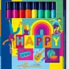 STAEDTLER TRIPLUS COLOR 323 PACK DE 10 ROTULADORES DE PUNTA FINA - TRAZO 1MM APROX - TINTA BASE DE AGUA - COLORES SURTIDOS