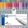 STAEDTLER TRIPLUS FINELINER 334 PACK DE 40 ROTULADORES DE PUNTA FINA - TRAZO 0.3 MM APROX - TINTA BASE DE AGUA - COLORES SURTIDOS
