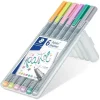 STAEDTLER TRIPLUS FINELINER 334 PACK DE 6 ROTULADORES DE PUNTA FINA - TRAZO 0.3MM APROX - TINTA BASE DE AGUA - COLORES SURTIDOS