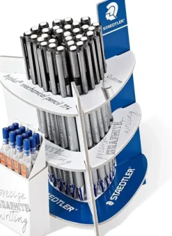 STAEDTLER TRIPLUS MICRO 774 EXPOSITOR CON 30 PORTAMINAS + 12 TUBOS DE MINAS MARS MICRO 250 05-HB