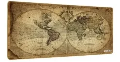 SUBBLIM ALFOMBRILLA DE ESCRITORIO MAPA DEL MUNDO VINTAGE - TAMAÑO 900X400X3MM - ESPACIO PARA RATON Y TECLADO - RESISTENTE AL AGUA - BASE ANTIDESLIZANTE - DISEÑO ELEGANTE