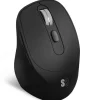 SUBBLIM CONFORT ERGO DUAL RATON INALAMBRICO BLUETOOTH, USB 2.4GHZ 2400DPI - 5 BOTONES - USO DIESTRO - COLOR NEGRO