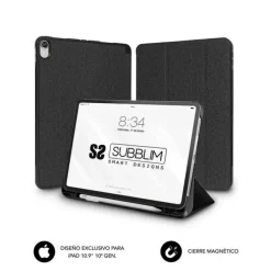 SUBBLIM FUNDA EXCLUSIVA PARA IPAD 10ª GENERACION DE 10,9 PULGADAS - SHOCK CASE - BORDES REFORZADOS - CARCASA TRASERA RIGIDA - DISEÑO ULTRALIGERO - FUNCION ATRIL - ESPACIO PARA APPLE PENCIL - CIERRE MA