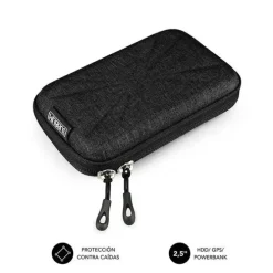 SUBBLIM FUNDA HDD COMPACTA Y LIGERA - PROTECCION OPTIMA CONTRA GOLPES - DISEÑO ELEGANTE Y MODERNO - INTERIOR ACOLCHADO Y SUAVE - COLOR NEGRO