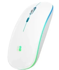 SUBBLIM RATÓN LED DUAL FLAT MOUSE - CONEXIÓN DUAL - SILENT CLICK - ILUMINACIÓN LED EN 7 COLORES - BATERÍA DE LARGA DURACIÓN - COLOR BLANCO