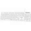 SUBBLIM TECLADO BUSINESS SLIM SILENCIOSO - 430 X 132 X 23 MM - TECLAS PLANAS - RESISTENTE A SALPICADURAS - DISEÑO DELGADO Y COMPLETO - CONECTOR USB PLUG&PLAY - COLOR BLANCO