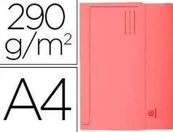 SUBCARPETA CARTULINA CON BOLSA EXACOMPTA DIN A4 ROJO 290 GR