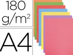 SUBCARPETA CARTULINA GIO DIN A4 COLORES PASTELES SURTIDOS 180 G/M2 PAQUETE DE 50 UNIDADES