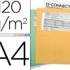 SUBCARPETA CARTULINA Q-CONNECT DIN A4 COLORES SURTIDOS CON CON VENTANA TRANSPARENTE 120 GR PAQUETE DE 25 UNIDADES