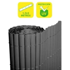 SUNGARDEN CAÑIZO PLASTICO DOBLE CARA 1.5X3M - COLOR GRIS OSCURO