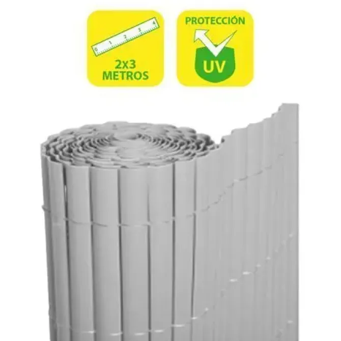 SUNGARDEN CAÑIZO PLASTICO DOBLE CARA 2X3M - COLOR GRIS CLARO