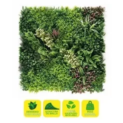 SUNGARDEN JARDIN VERTICAL SERIE FLORON 100X100CM - COLOR VERDE