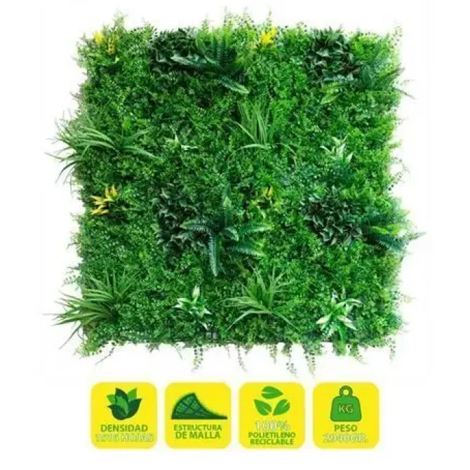 SUNGARDEN JARDIN VERTICAL SERIE VERDISA 100X100CM - COLOR VERDE