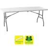 SUNGARDEN MESA DE RESINA PLEGABLE 180X70X74CM 3.5CM - COLOR BLANCO